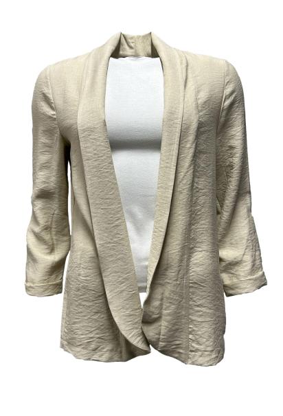 Giacca aperta misto lino