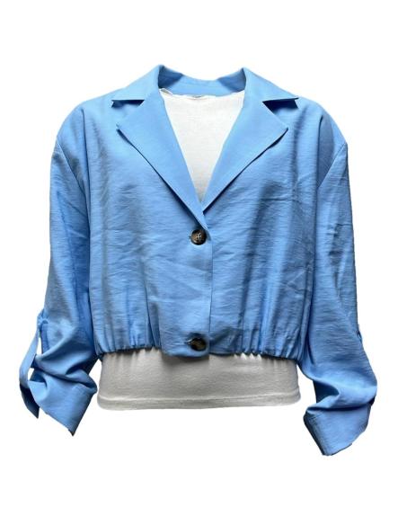 Giacca blazer misto lino