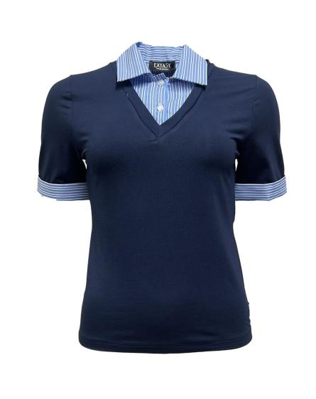 Maglia finta camicia