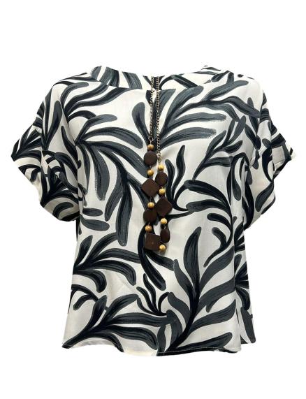Maglia kimono collana fantasia