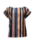 Maglia scatoletta righe multicolor