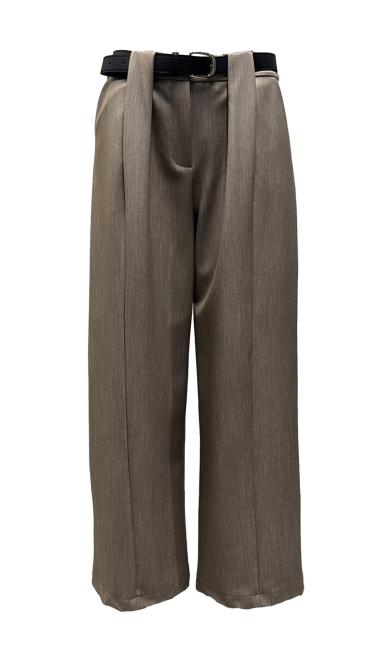 Pantalone pieghe bustino cintura manolana