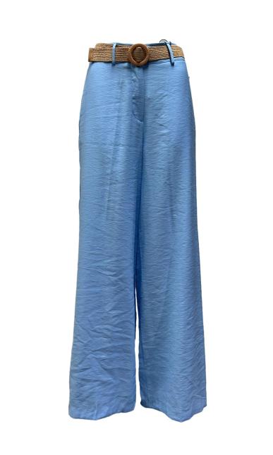 Pantalone palazzo cintura misto lino