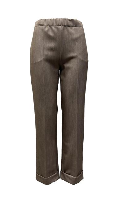 Pantalone bustino elastico risvolto manolana