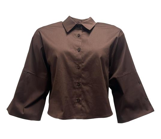 Camicia corta polsi ampi