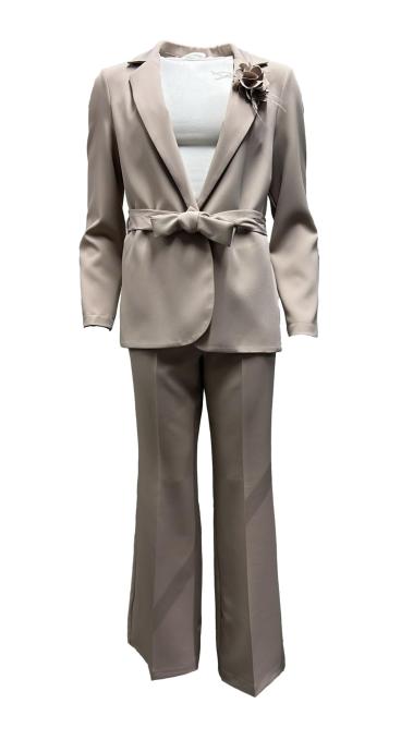 Set giacca ml spilla rosa