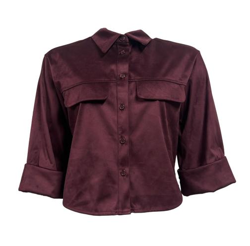 Camicia corta camoscio