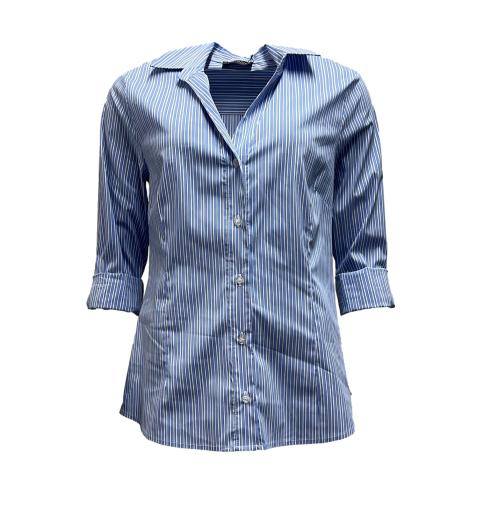 Camicia V righe cotone