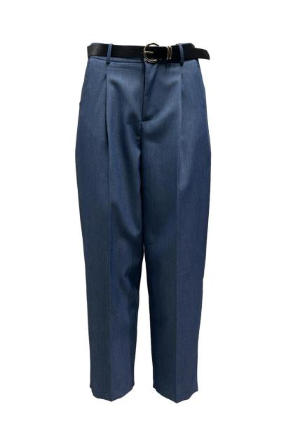 Pantalone dritto cintura cotone