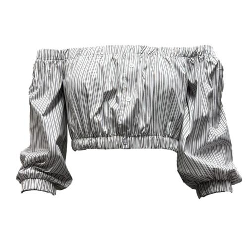 Top mk palloncino riga cotone