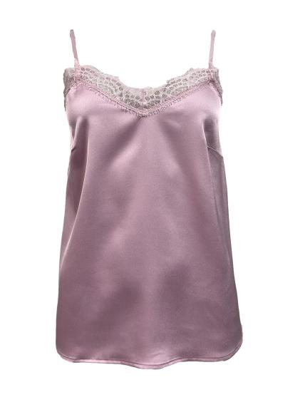 Top pizzo scollo raso