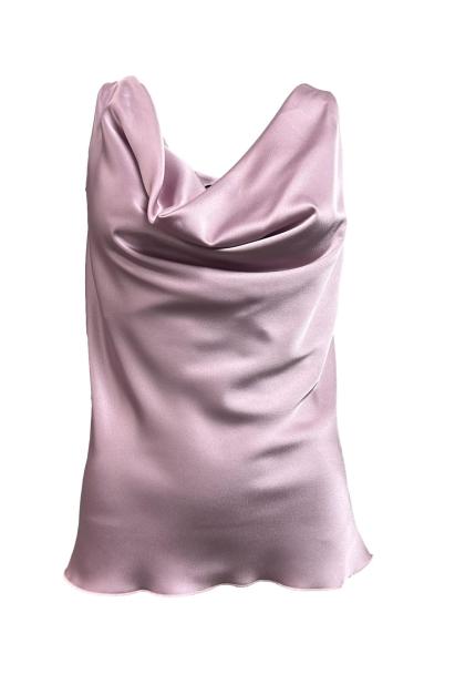 Top bavero slime raso