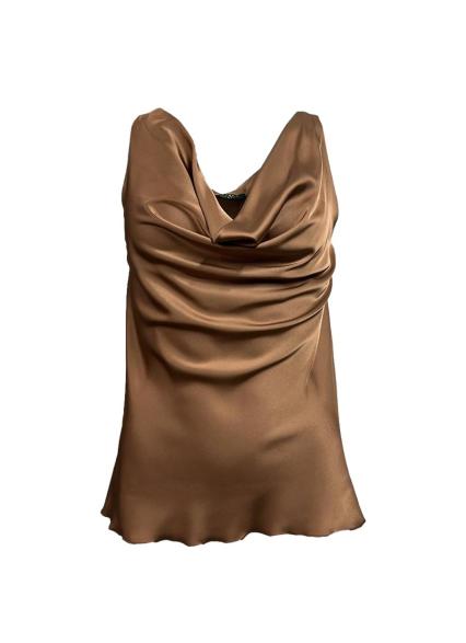 Top bavero slime raso