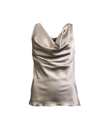 Top bavero slime raso