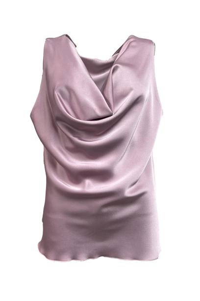 Top bavero curvy raso