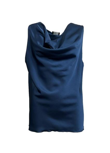 Top bavero curvy raso