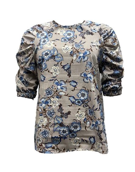 Casacca mk arriccio riga-fiori