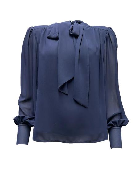 Blusa spalline fiocco scollo
