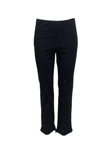 Pantalone scaletta strass