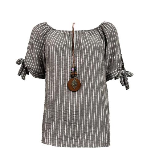 Casacca curvy lino-riga