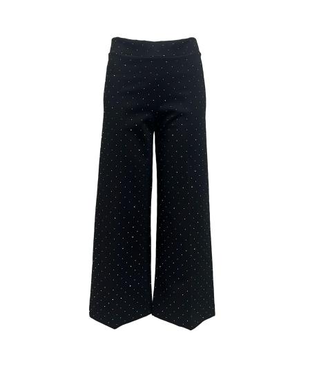 Pantalone palazzo strass