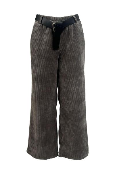 Pantalone costine velluto cintura