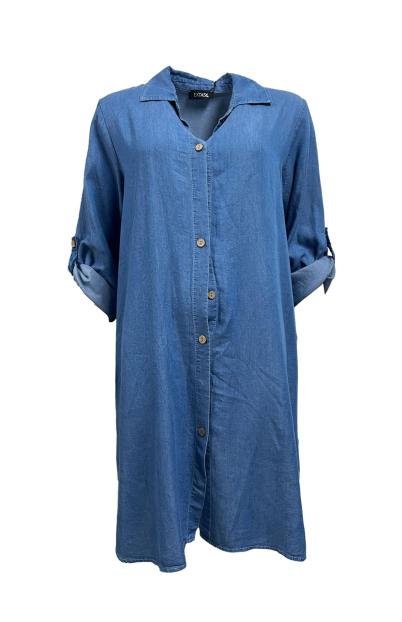 Camicione lungo tencel