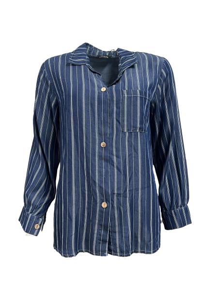 Camicia tencel gessato