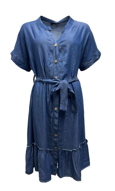 Abito m/mk tencel cinturino