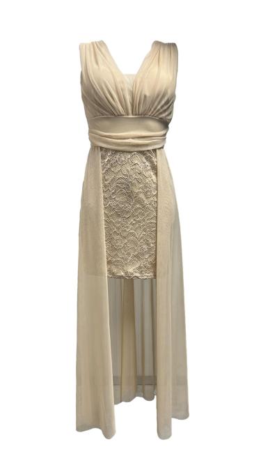 Abito tulle gonna pizzo