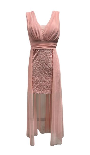 Abito tulle gonna pizzo