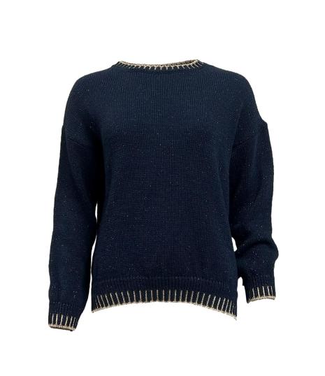 Maglione rifinito lurex