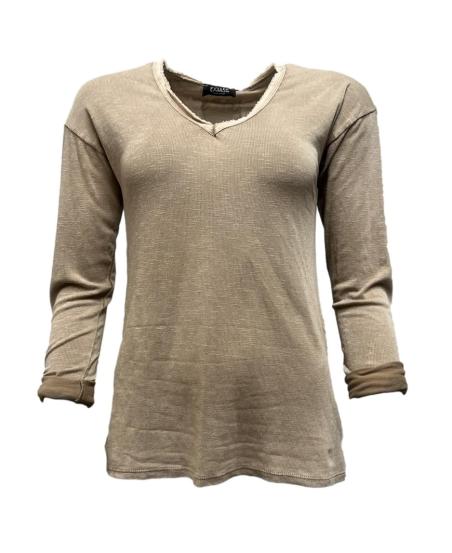 Maglia viscosa scollo punta