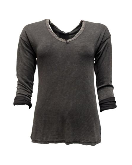 Maglia viscosa scollo punta