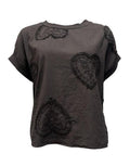 Maglia cuori ricamo
