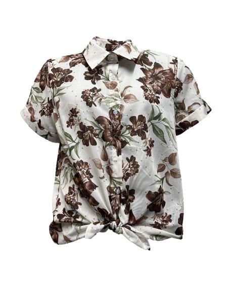 Camicia fiori paillettes
