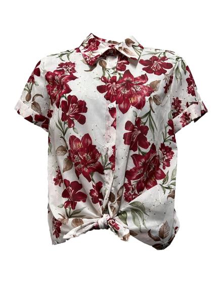 Camicia fiori paillettes