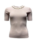 Maglia m/mk scollo pietre