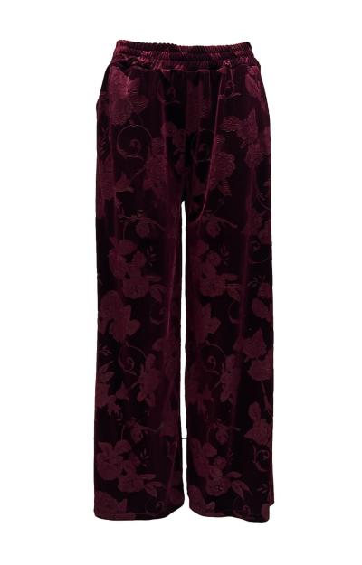 Pantalone palazzo velluto fiore