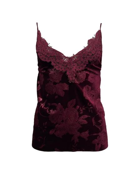 Top velluto fiore