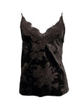 Top velluto fiore