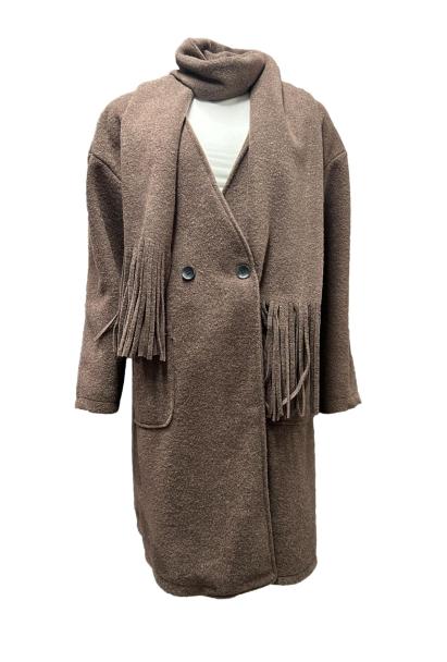 Cappotto sciarpone boucle