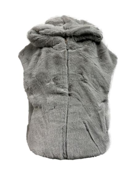 Pelliccia smanicata cappuccio