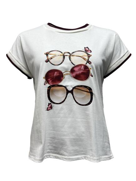 T-shirt occhiali