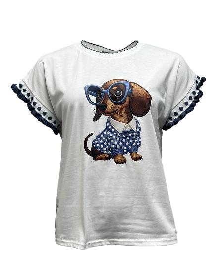 T-shirt passamaneria cane