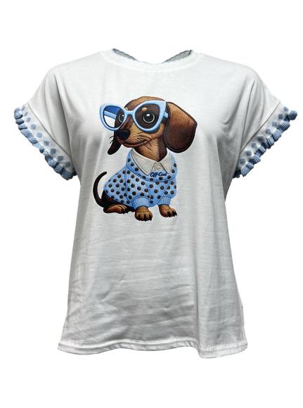 T-shirt passamaneria cane