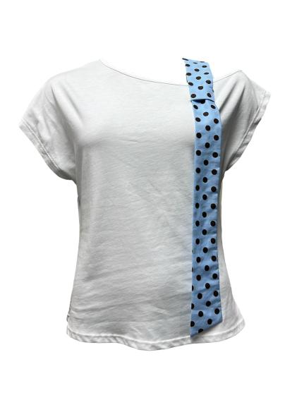 T-shirt cravatta pois