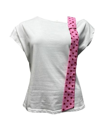 T-shirt cravatta pois