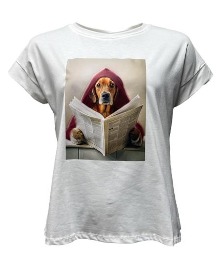 T-shirt cane+libro