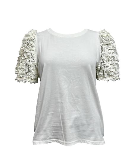 T-shirt maniche fiori